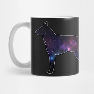 Galaxy Belgian Malinois Silhouette Mug